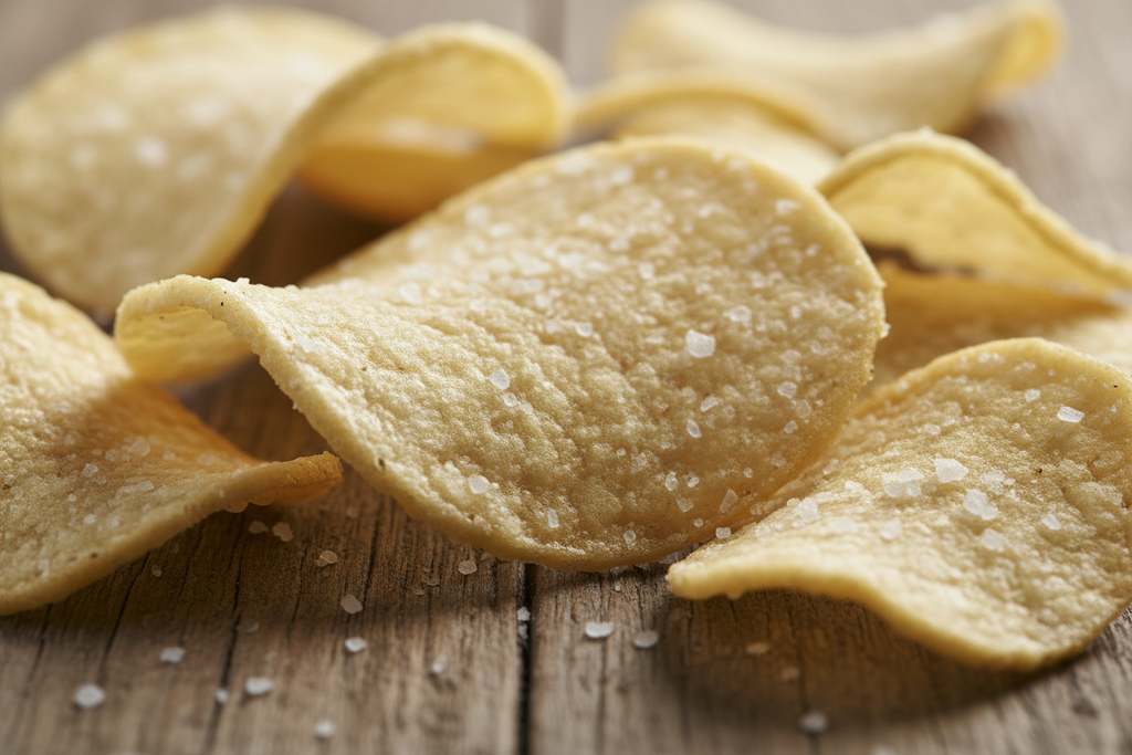 Close-up of tapioca chips