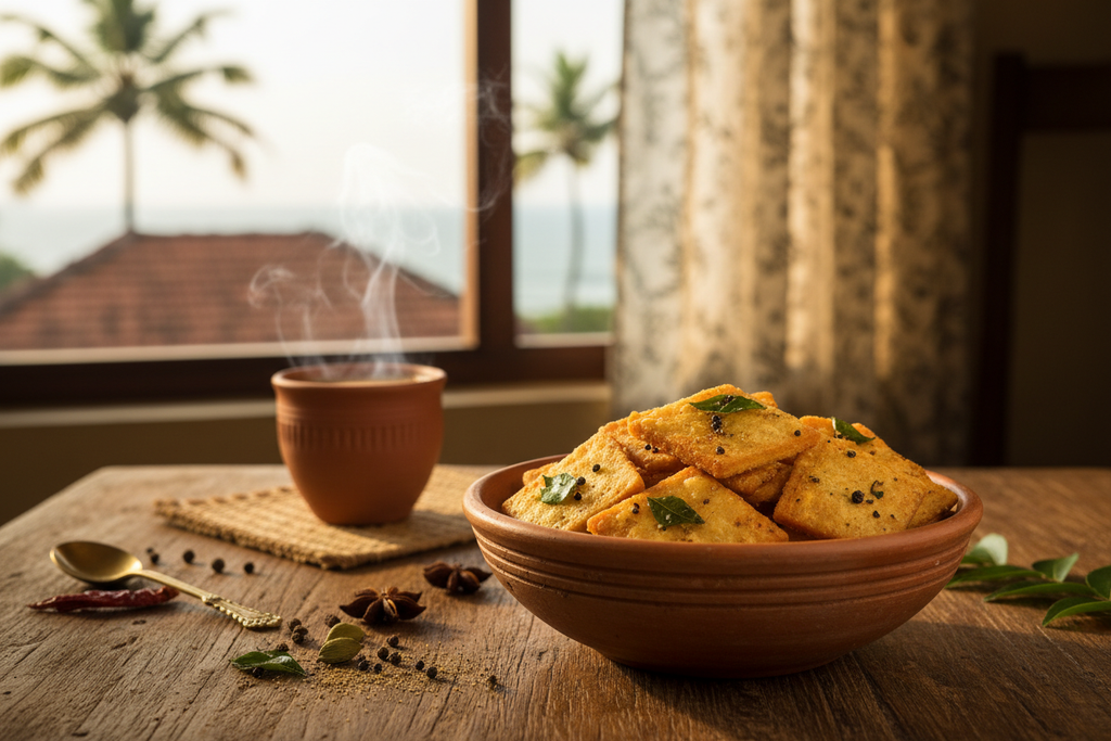 Masala Shankarpole with chai