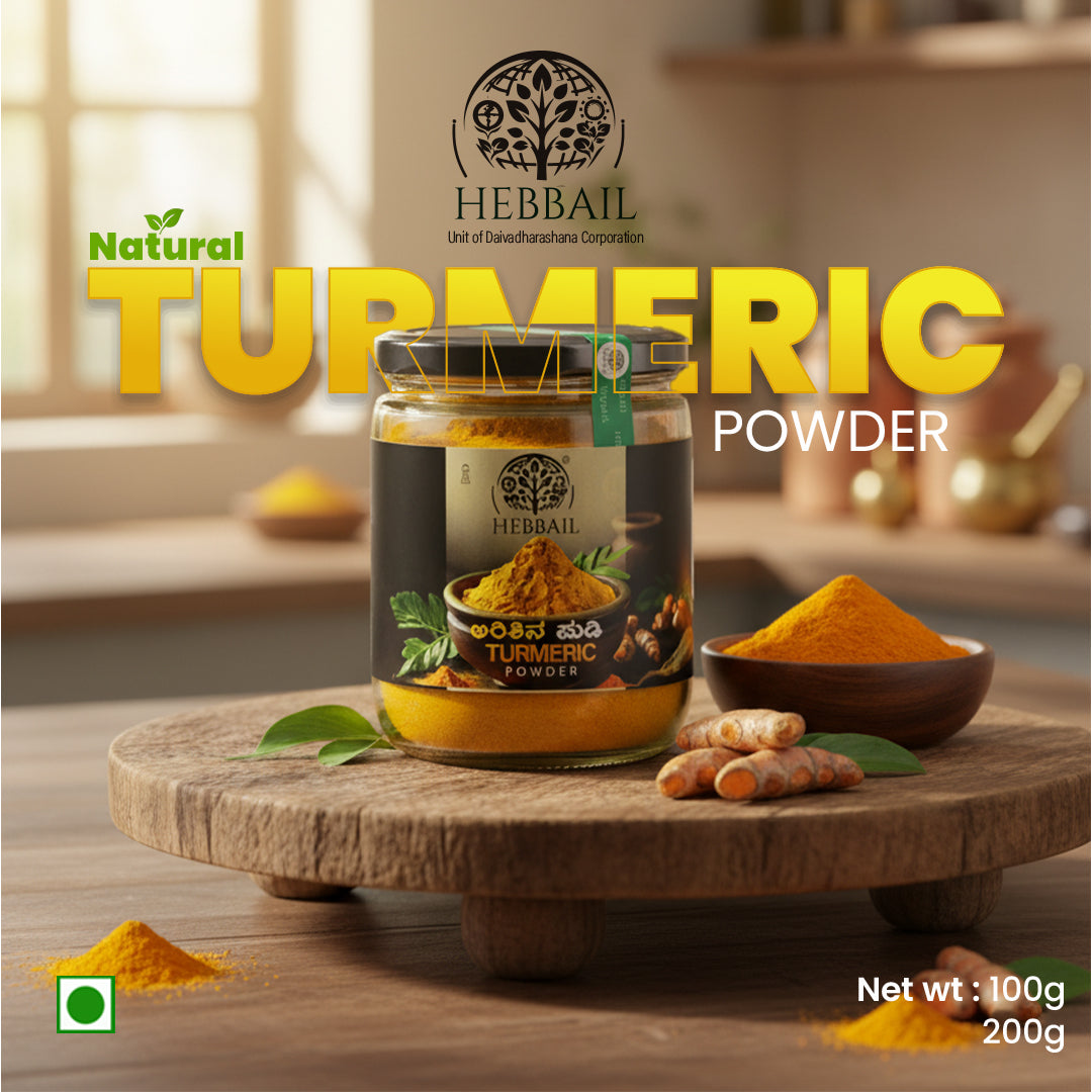 HEBBAIL Natural Turmeric Powder – 100g | Pure, Organic & Potent Haldi